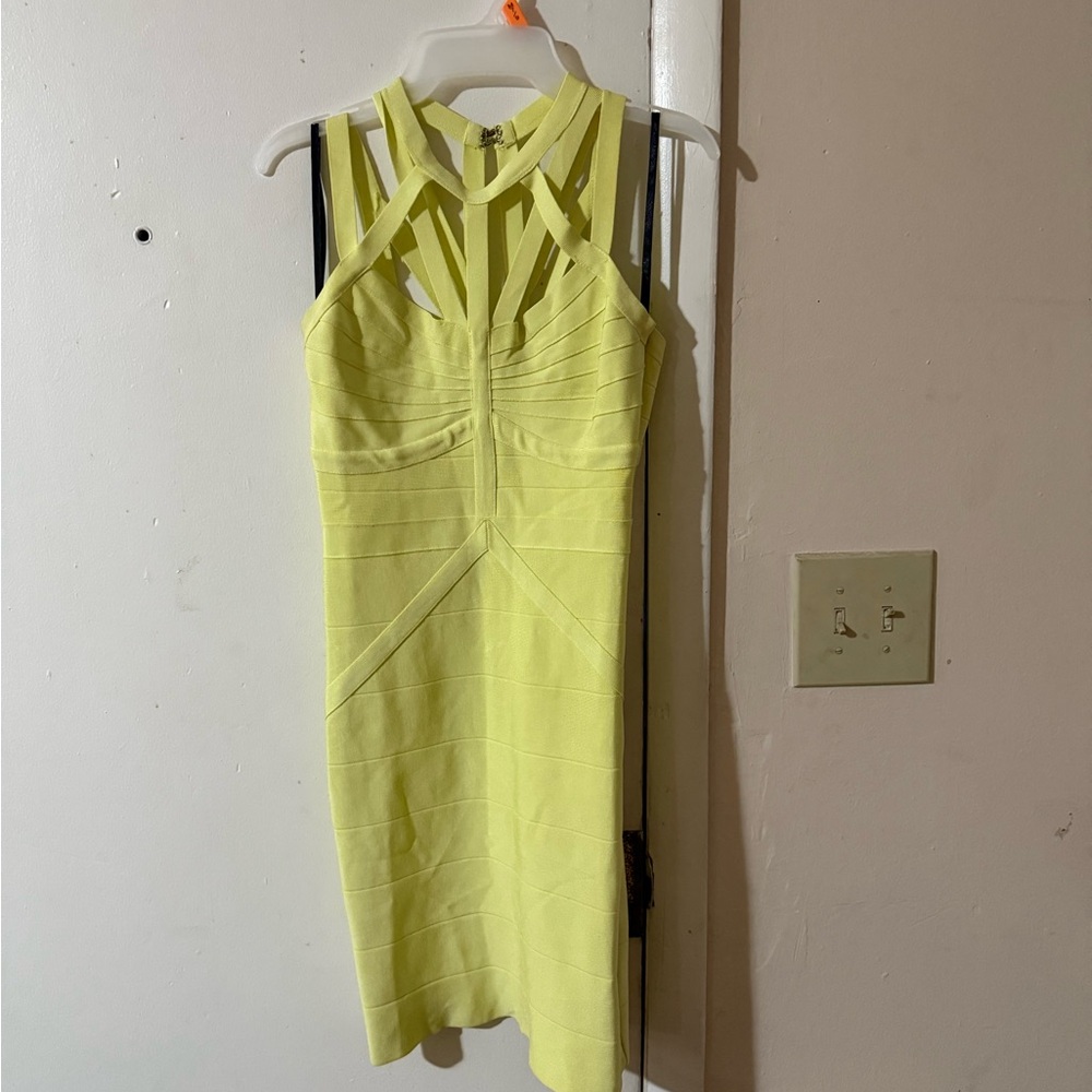 bebe Vibrant Yellow Mini Dress